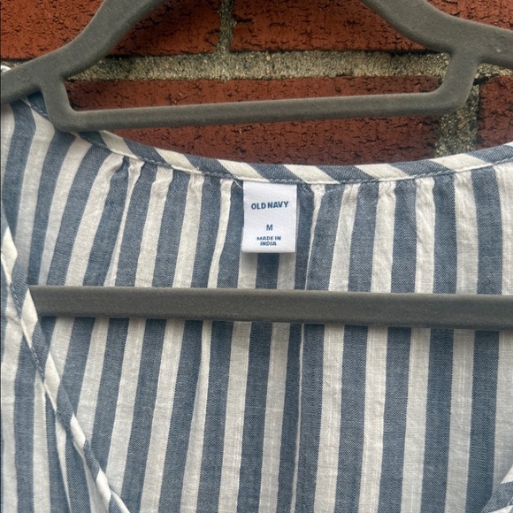 Old Navy Blue and White Striped Blouse - Picture 2 of 4